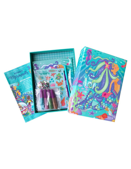 Kit de Arte con Brillo y Foil BOX CANDIY Sirenas 4 Piezas