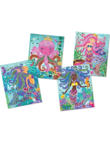 Kit de Arte con Brillo y Foil BOX CANDIY Sirenas 4 Piezas