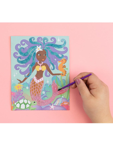 Kit de Arte con Brillo y Foil BOX CANDIY Sirenas 4 Piezas