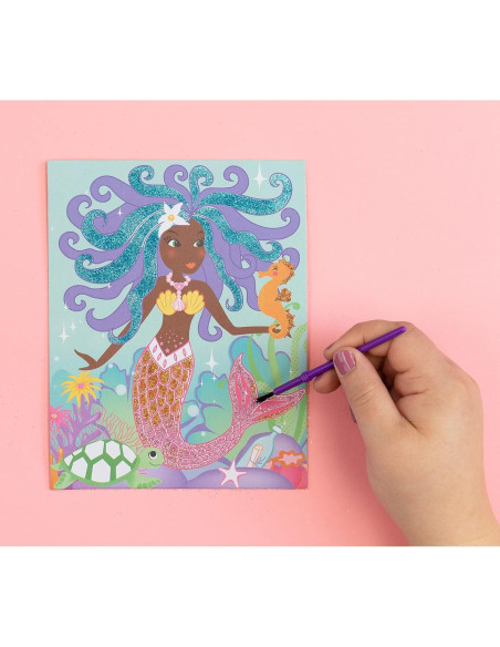 Kit de Arte con Brillo y Foil BOX CANDIY Sirenas 4 Piezas