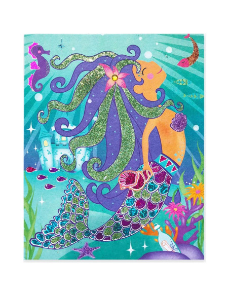 Kit de Arte con Brillo y Foil BOX CANDIY Sirenas 4 Piezas