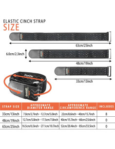 Correas Elásticas de Almacenamiento Apromisith 30.48 cm - Paquete de 8 2