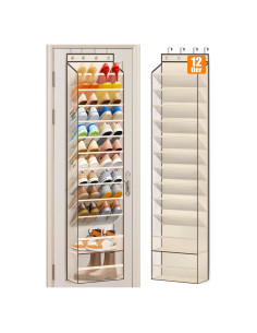 Organizador de Zapatos sobre la Puerta MISSLO 12 Niveles Beige
