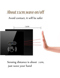 Interruptor de luz infrarrojo cerhot EU con sensor 10cm 2