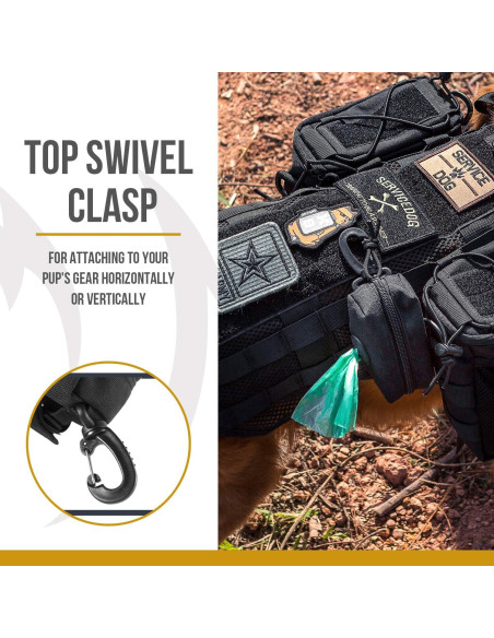 Porta Bolsas de Poop OneTigris con Cremallera - Negro