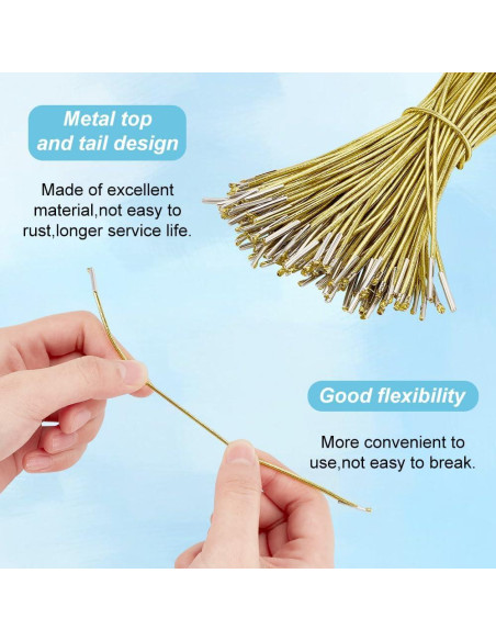 Cuerda Elástica Amarilla 120Pcs AHANDMAKER 165mm 2mm