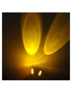 100 Diodos LED 5mm Amarillos Parpadeantes TOPXCDZ