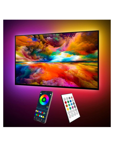 Luz LED de Fondo Maylit ICRGB 2.5m para TV 24-60" Bluetooth