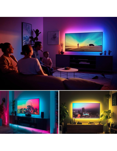 Luz LED de Fondo Maylit ICRGB 2.5m para TV 24-60" Bluetooth