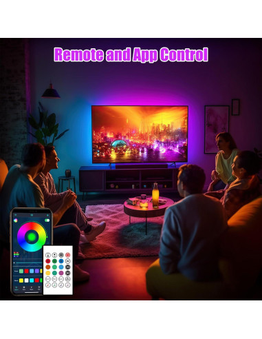 Luz LED de Fondo Maylit ICRGB 2.5m para TV 24-60" Bluetooth