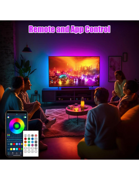 Luz LED de Fondo Maylit ICRGB 2.5m para TV 24-60" Bluetooth