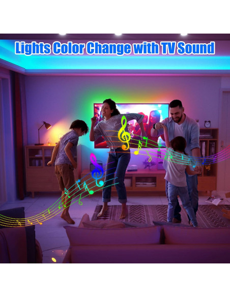 Luz LED de Fondo Maylit ICRGB 2.5m para TV 24-60" Bluetooth