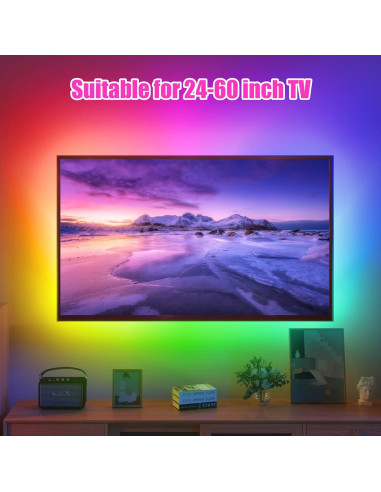 Luz LED de Fondo Maylit ICRGB 2.5m para TV 24-60" Bluetooth