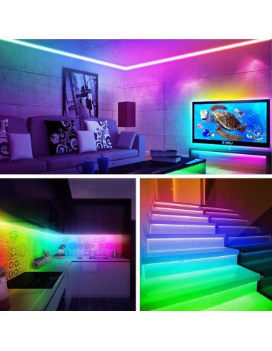 Luz LED de Fondo Maylit ICRGB 2.5m para TV 24-60" Bluetooth