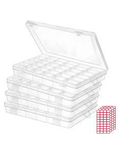 Caja Organizadora Plástica Budreu 4 Paquetes 36 Compartimentos