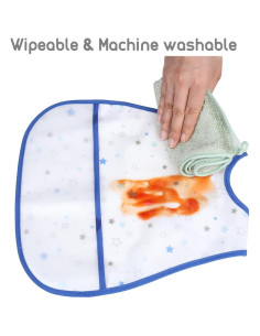 Baberos impermeables 4pack para bebés 6-36 meses - Lavables 2