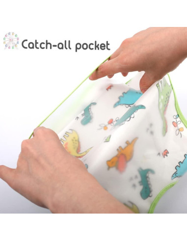 Baberos impermeables 4pack para bebés 6-36 meses - Lavables