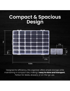 Caja Organizadora Plástica Budreu 4 Paquetes 36 Compartimentos 2