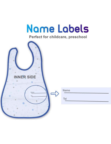 Baberos impermeables 4pack para bebés 6-36 meses - Lavables