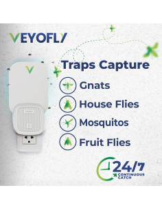 Trampa para Moscas Interior VEYOFLY VF01 con 3 Recargas 2