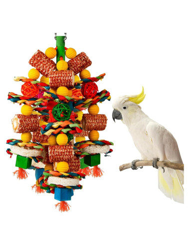 Juguetes para Aves YIXUND - Masticar Mazorca Natural Colorido