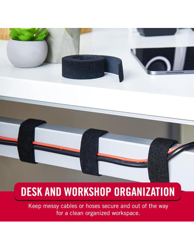 Correas de Agrupamiento VELCRO ONE-WRAP 13.72 m x 3.81 cm Negro