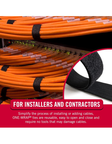 Correas de Agrupamiento VELCRO ONE-WRAP 13.72 m x 3.81 cm Negro