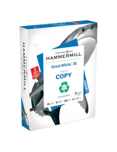 Papel de impresora Hammermill Great White 30% reciclado 500 hojas