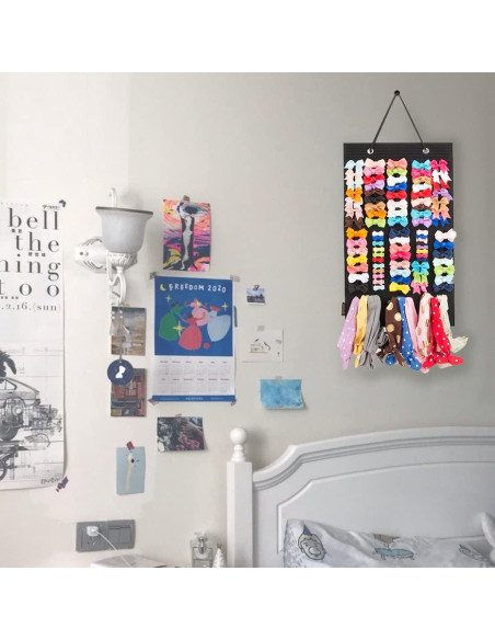 Soporte para moños de niña PACMAXI Negro 51x30 cm