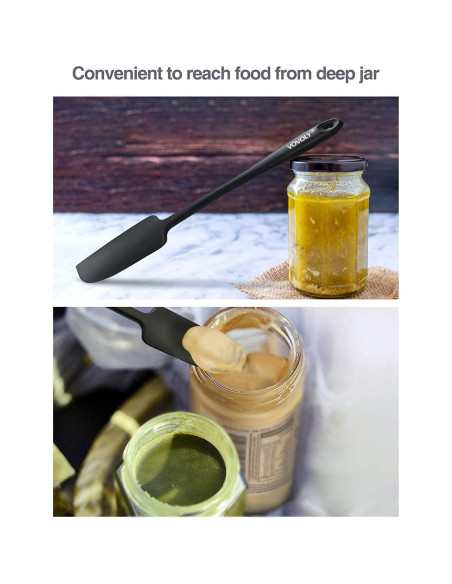 Espátula de Silicona Vovoly 28 cm Resistente al Calor Negra