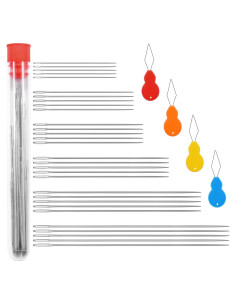 30 Agujas de Ojo Grande CooBigo para Costura a Mano - 6 Tamaños