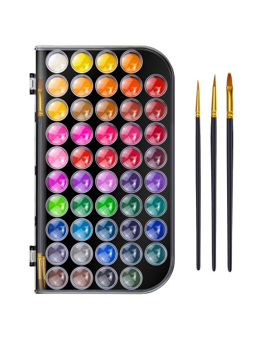 Juego de Pintura Acuarela Caliart 48 Colores No Tóxicos