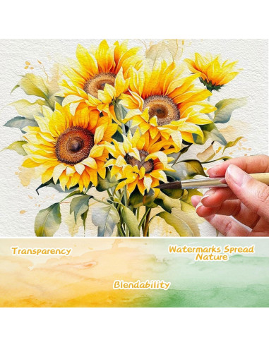 Juego de Pintura Acuarela Caliart 48 Colores No Tóxicos