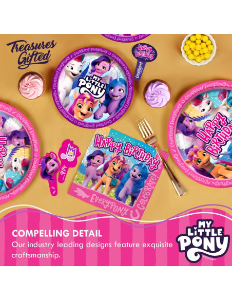 Tazas de Papel My Little Pony Regalos de Tesoros 9 oz 8 Unidades