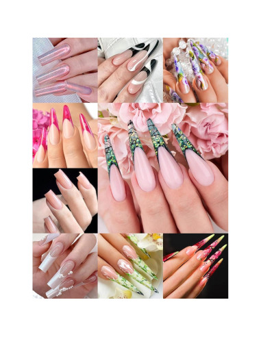 Moldes de Uñas Duales TOROKOM 96 PCS para Gel de Extensión