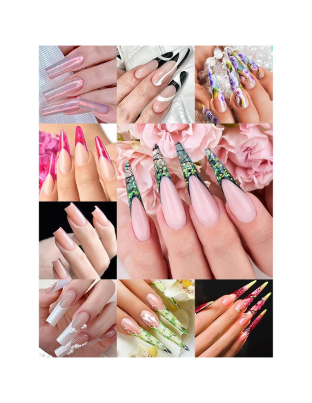 Moldes de Uñas Duales TOROKOM 96 PCS para Gel de Extensión