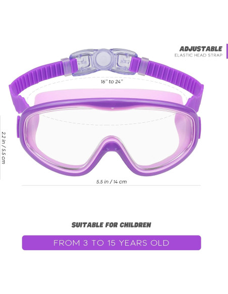 Gafas de natación KAILIMENG para niños, 2 paquetes, anti-vaho