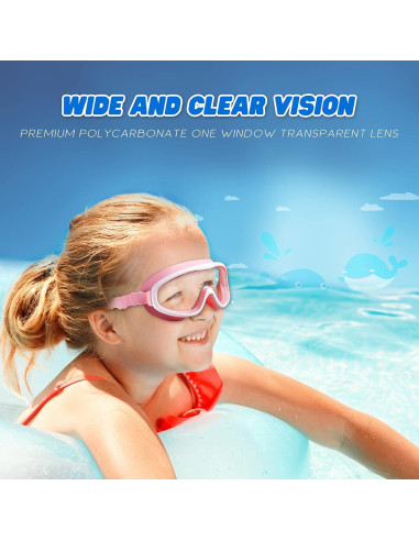 Gafas de natación KAILIMENG para niños, 2 paquetes, anti-vaho