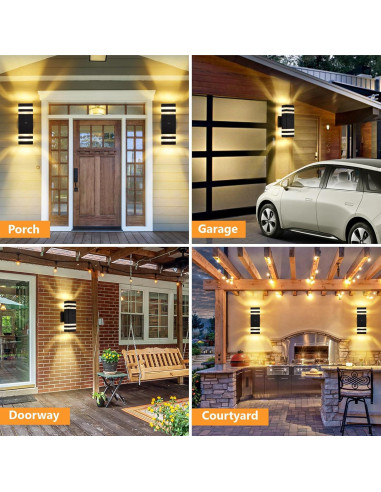 Luces de Pared Exteriores DASTOR con Sensor de Movimiento 2 Paquete