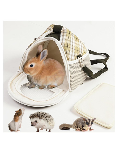 Bolsa de Viaje para Cobayas ABLAZEZAI Negra 24.6x17x19.1 cm