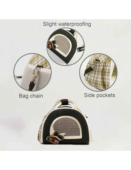 Bolsa de Viaje para Cobayas ABLAZEZAI Negra 24.6x17x19.1 cm