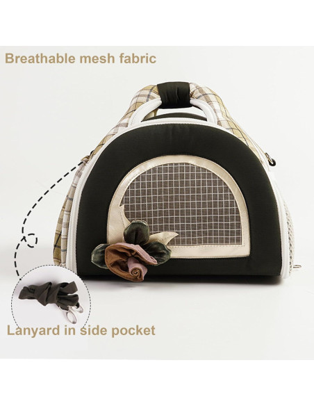 Bolsa de Viaje para Cobayas ABLAZEZAI Negra 24.6x17x19.1 cm