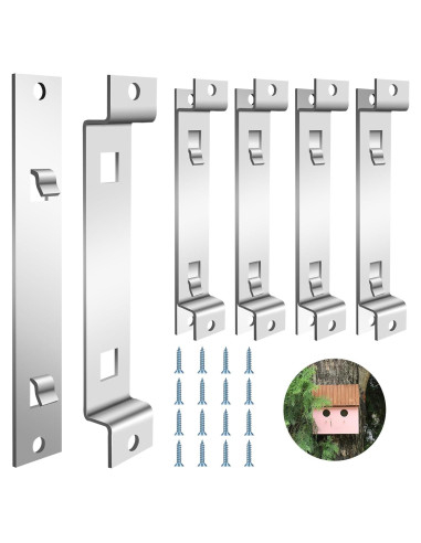 Soporte para Casa de Aves LONIKSTEP 4 Piezas Metal Galvanizado