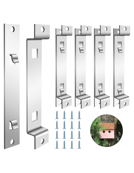 Soporte para Casa de Aves LONIKSTEP 4 Piezas Metal Galvanizado