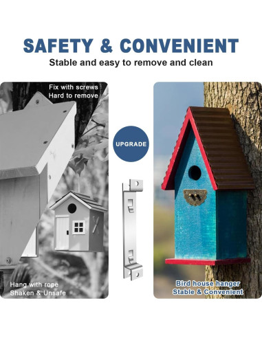 Soporte para Casa de Aves LONIKSTEP 4 Piezas Metal Galvanizado