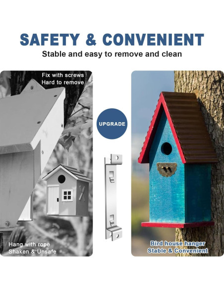 Soporte para Casa de Aves LONIKSTEP 4 Piezas Metal Galvanizado