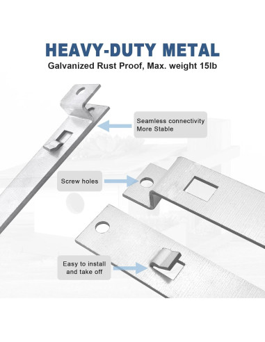 Soporte para Casa de Aves LONIKSTEP 4 Piezas Metal Galvanizado
