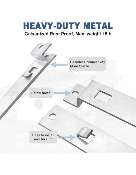 Soporte para Casa de Aves LONIKSTEP 4 Piezas Metal Galvanizado