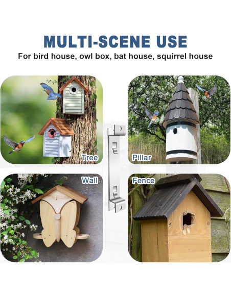 Soporte para Casa de Aves LONIKSTEP 4 Piezas Metal Galvanizado