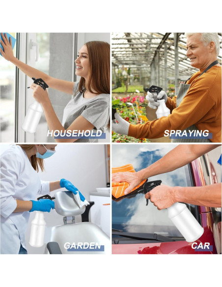 Paquete de 10 Botellas de Spray Reutilizables Gandeer 480 ml